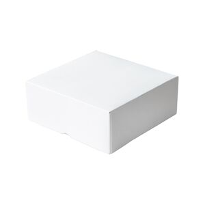 Boite Carrée Blanche pour Patisserie - 26x26x5 cm - par 50