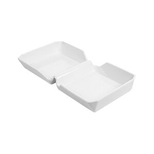 García de Pou 6 Unités - Burger Box 26X13,7X3,4 Cm Blanc Porcelaine - Garcia de Pou