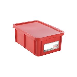 Gilac Bac rectangulaire HACCP rouge 35 L