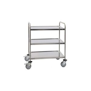 LOBROT by Multiroir Depuis 1898 Lobrot Chariot inox soudé 3 plateaux 800x500mm