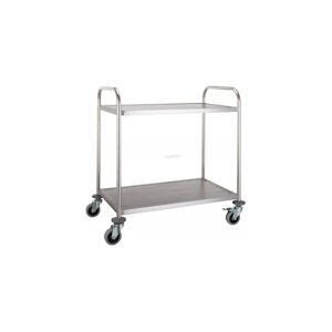 CombiSteel Chariot en inox démontable 2 plateaux Inox 860x540x940mm COMBISTEEL