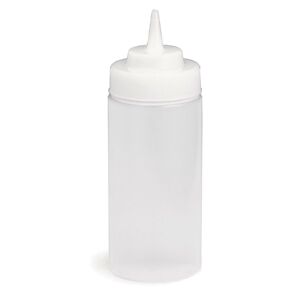 TABLECRAFT - 10853C/6 - Lot de 6 unites - Bouteille a presser avec goulot de 53 mm 240 ml - 6 x 6 x 17,1 cm - Blanc translucide