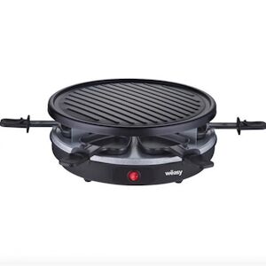 Weasy Appareil a Raclette   LUGA60  -  et grill 4 personnes - 900W - Revetement anti-adhesif - 30x30cm - Plaque amovible usage non-intensif WEASY