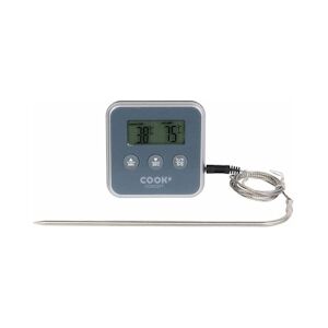 Thermometre a sonde et minuteur electronique gris Cook Concept