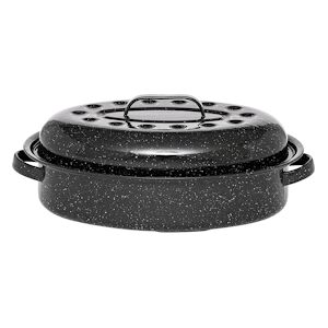 GRANITE WARE GRANITEWARE - Cocotte Roaster format moyen ? Acier emaille ? Ovale ? 4L ? Ultra-legere - Cuisson doree et moelleuse