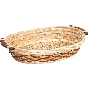 Deffrennes Corbeille ovale nat/mar+2pgn bois - 49/53x40x13 cm - X30 -