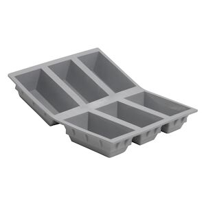 DE BUYER Moule 6 mini cake elastomoules Gris Rectangle Silicone