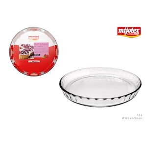 Lot de 12 Plat Tarte Verre 1.5L 26cm Maitre Chef