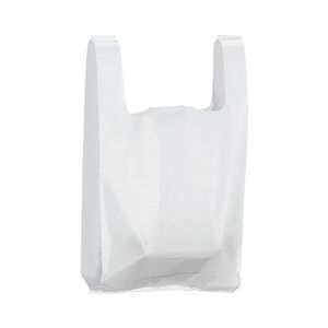 400 sacs bretelles réutilisables 30+14x54 cm en plastique blanc 50