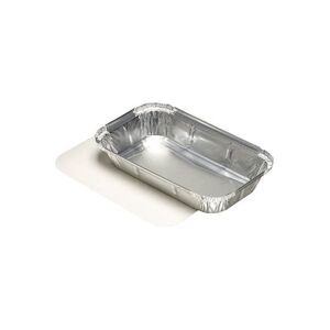 Starpak Plat aluminium avec couvercle carton + PP 0,65 l 3,4 cm x 13 cm x 22 cm x 100