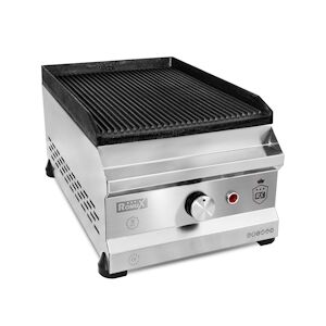 Romux® - Plaques de cuisson rainurée electrique en fer 30 cm / Plaques de cuisson professionnel pour la restauration chauffe rapide