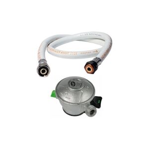 KEMPER Tuyau flexible GAZ 2 m + Détendeur Butane clip Quick-On Valve Diam 27mm Avec Sécurité stop gaz