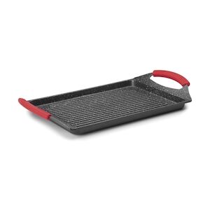 LACOR 24134-Grill Griddle Eco Stone 33 x 25 cm-Noir, Aluminium, 34 cm