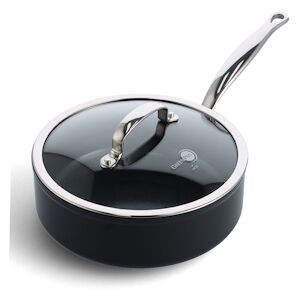 Sauteuse Barcelona pro 24 cm et son couvercle -  310 cl Noir Rond Ceramique Greenpan