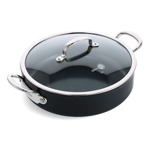 Sauteuse Barcelona pro 30 cm et son couvercle -  481 cl Noir Rond Ceramique Greenpan