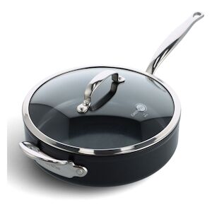 Sauteuse Barcelona pro 28 cm et son couvercle -  420 cl Noir Rond Ceramique Greenpan