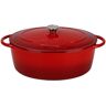 Menastyl - Cocotte Colette Ovale 6.5l 33x25cm En Fonte Emaille Rouge