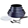 Tefal L1579102 Ingenio Easy Cook N Clean Batterie De Cuisine 10 Pieces, Anti Ashésif, Tous Feux Sauf Induction, Fabriqué En Fr