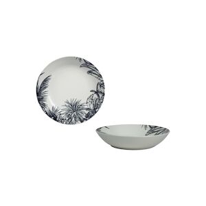 ART Lot de 24 Assiette Creuse Jungle 20cm Porcelaine Maitre Chef