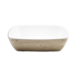 ADRIER - TTRB3226-WW - Lot de 6 unites - Collection Kayak - Saladier de presentation GN 1/2 - (32 x 26 x 8 cm) - Bois / Blanc - Melamine