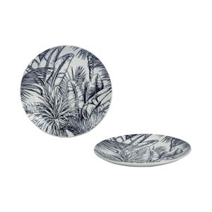 ART Lot de 24 Assiette Dessert Jungle 19cm Porcelaine Maitre Chef