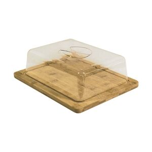 CREAPAK bamboo cloche a fromage couvercle en plexi 25x20 - carton de 12