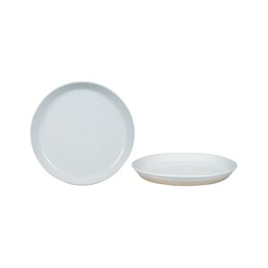 ART Lot de 24 Assiette Dessert Natural 20cm Blanc Gres Maitre Chef