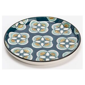 Assiette dessert Imany bleu 21 cm x6 -  Decore Rond Gres Amadeus 21x21 cm