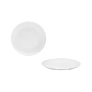 ART Lot de 24 Assiette  Dessert Blanche Calotte 20.5cm Porcelaine Maitre Chef