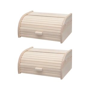 Lot de 2 huches a pain en bois Fackelmann Boissellerie