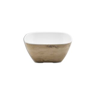 ADRIER - TTRB1716-WW - Lot de 6 pieces unites - Collection Kayak - Saladier de presentation GN 1/6 - (17 x 15 x 15 x 8 cm) - Bois/Blanc - Melamine