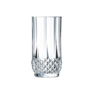 6 verres à eau vintage 28cl Longchamp - Cristal d'Arques - Verre ultra transparent au design vintage - Publicité