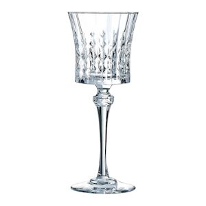 6 verres à pied 19cl Lady Diamond - Cristal d'Arques - Verre ultra transparent au design vintage - Publicité