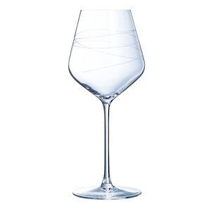 6 verres à pied 47cl Abstraction - Cristal d'Arques - Verre ultra transparent moderne - Publicité