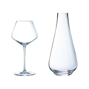 Ensemble 6 verres à pied 47cl et carafe  Ultime - Cristal d'Arques - Publicité