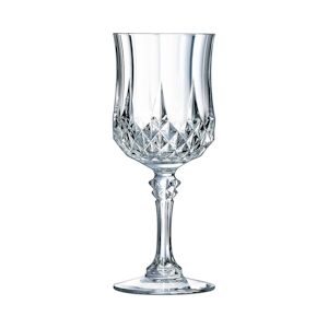 6 verres à pied 25cl Longchamp - Cristal d'Arques - Verre ultra transparent au design vintage - Publicité