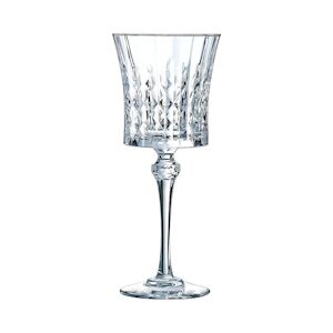 6 verres à vin rouge et blanc 27cl Lady Diamond - Cristal d'Arques - Verre ultra transparent au design vintage - Publicité