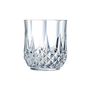 6 verres à eau vintage 32cl Longchamp - Cristal d'Arques - Verre ultra transparent au design vintage - Publicité