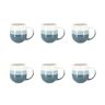 NOVASTYL - Lot De 6 Mugs Rita Bleu 44cl En Gres