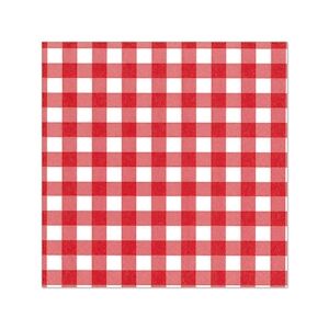 Papstar 100 Serviettes, 3 plis pliage 1/4 33 cm x 33 cm rouge 