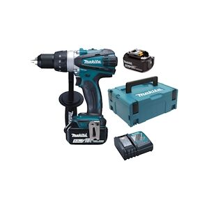 Makita Perceuse Visseuse 18v + 2 Batteries 5ah + Chargeur + Coffret Makpac Makita Ddf458rtj