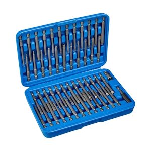 tectake Coffret Embouts 51 Pièces - bleu -402689