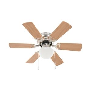 vidaXL Ventilateur de plafond orné avec lumière 82 cm Marron clair vidaXL