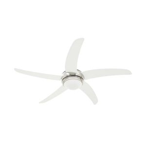 vidaXL Ventilateur de plafond orné avec lampe 128 cm Blanc vidaXL