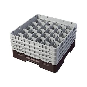 CAMBRO - 30S800-167 - Casiers de lavage 30 comp. 4 alturas - 7,84 cm Ø máx. - Haut max 21,7 cm - 50 x 50 x 26,7 cm - Brun