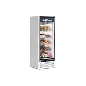 Iarp Vitrine verticale négative GLEE 55 LITE, 670 x 741,5 x 1965 mm, ventilé, blanc, présentation glaces