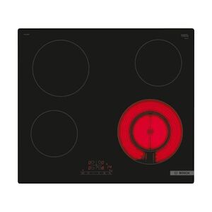 Bosch Plaque de Cuisson - Vitroceramique Table vitro 60cm - PKF611BB8E - Type de commande: a l'avant - Design: sans cadre - Zone double - Noir usage non-i