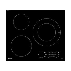 SAUTER Table de cuisson induction - 3 zones - 7200W - L60 x P52 cm - SPI5361B - Revetement verre - Noir usage non-intensif SAUTER