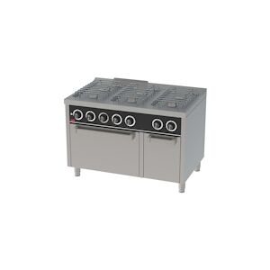 HR FAINCA Fourneau A Gaz Serie 750 Avec Four A Gaz- 6 Plaques 6X2,6Kw - 1200X750X835 CB6F750H