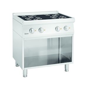 Bartscher Cuisinière vitrocéramique 4 zones de chauffage 800 x 700 x 900mm